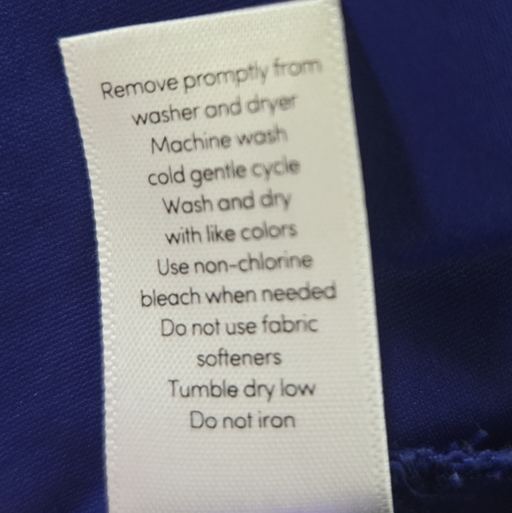 Athleta Sunlover UPF Tulip Back Long Sleeve Top Royal Blue Size Tall Large - Picture 9 of 10